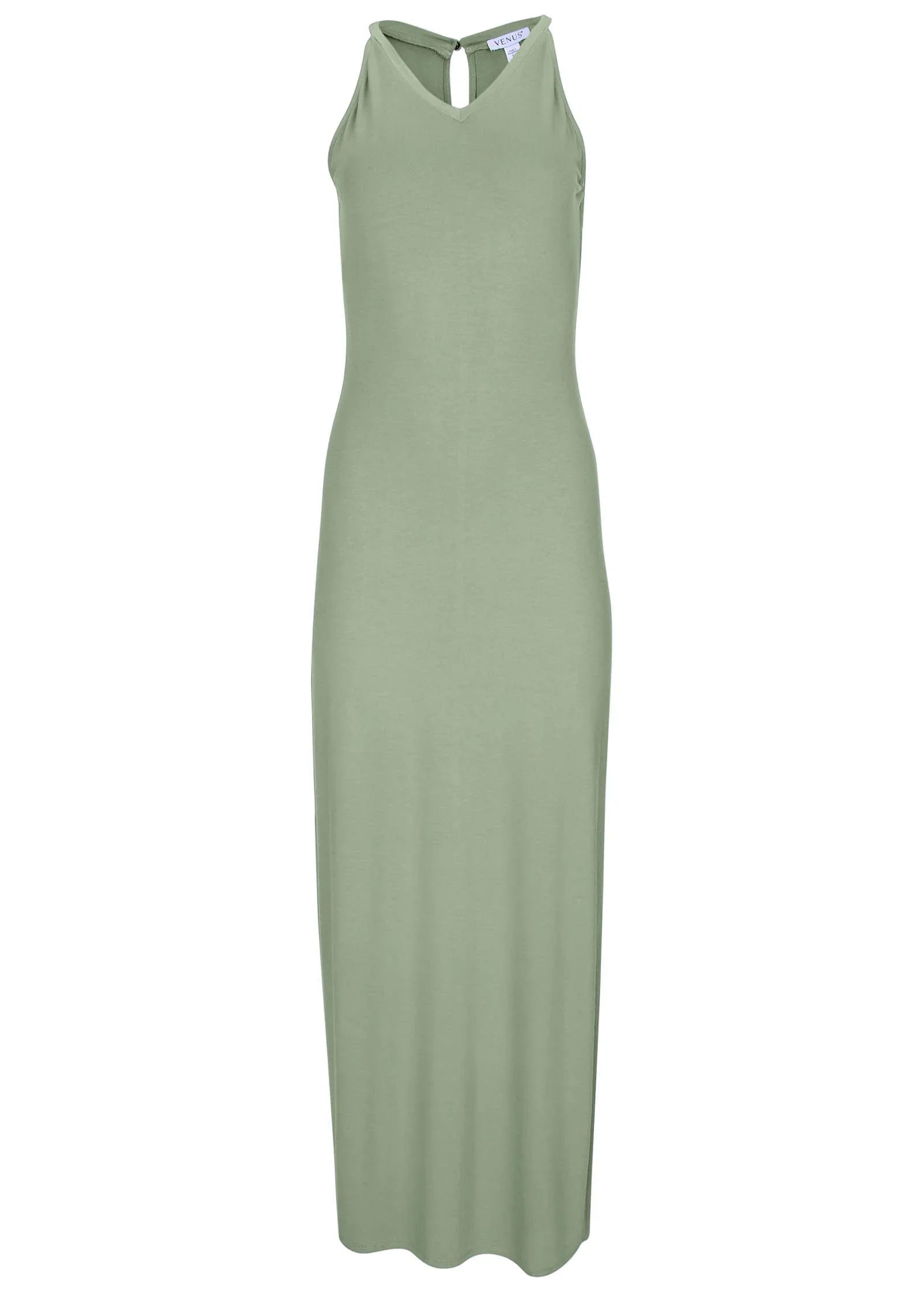 Halter Maxi Dress Iceberg Green