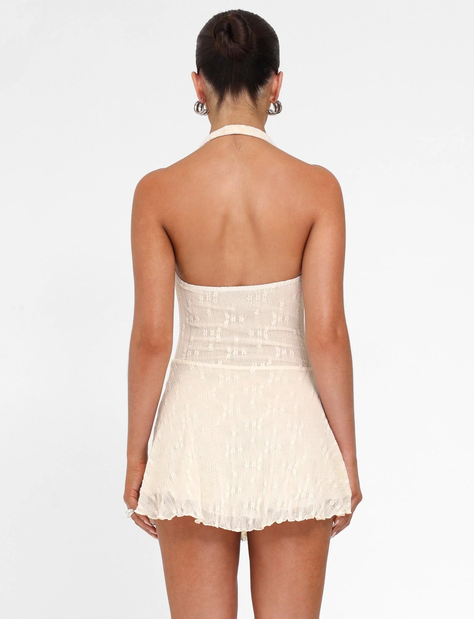 FIORELLA MINI DRESS WHITE LACE CREAM