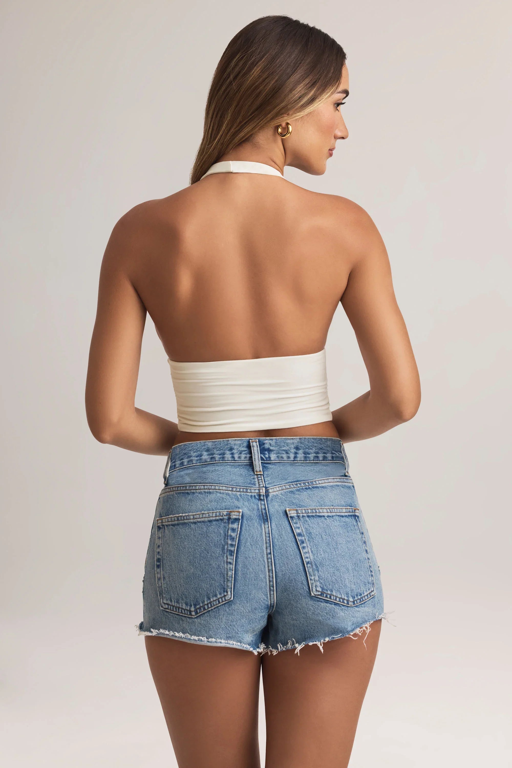 Modal Halterneck Top in White