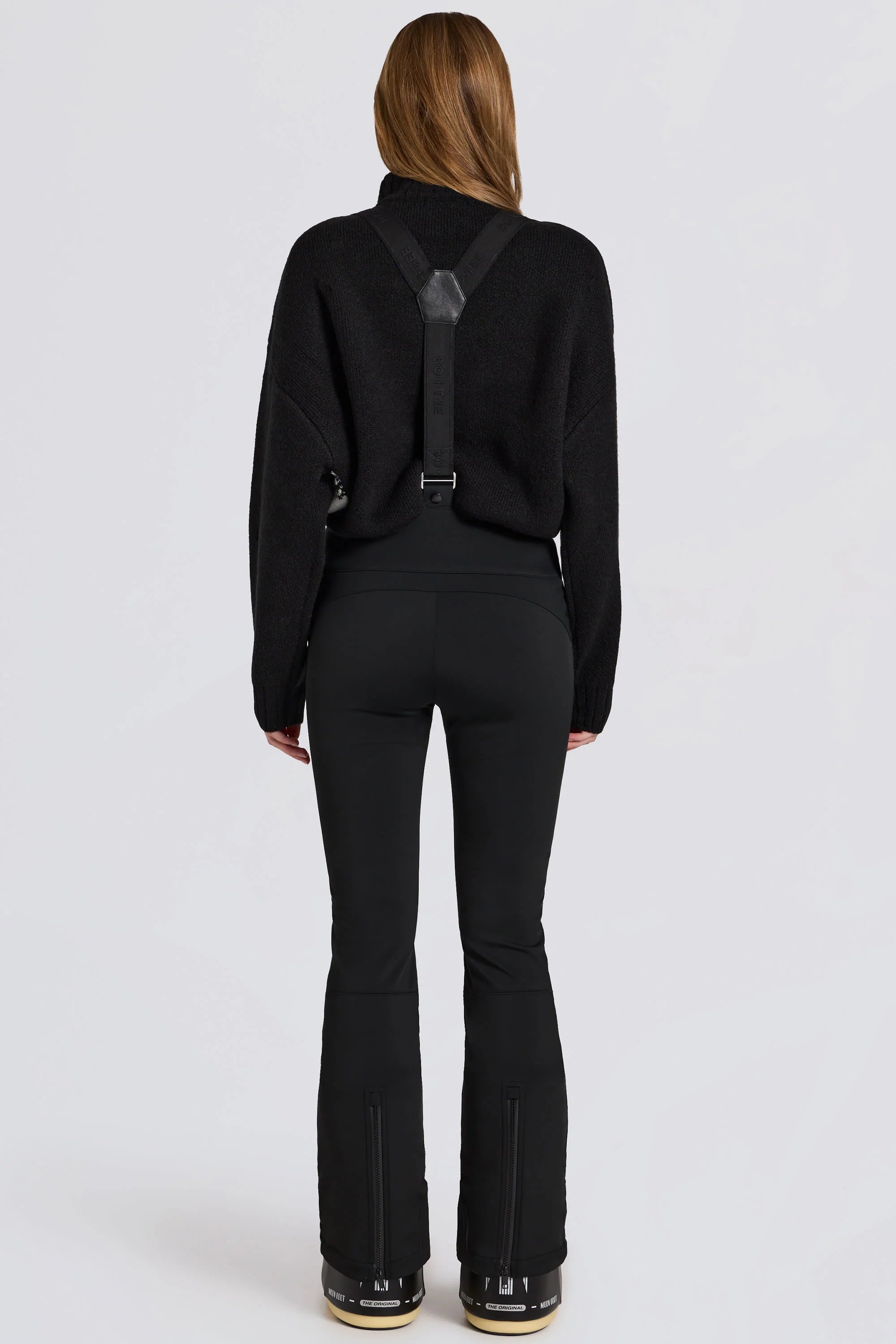 Waterproof High Rise Salopettes with Suspenders in Black