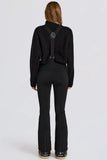 Waterproof High Rise Salopettes with Suspenders in Black