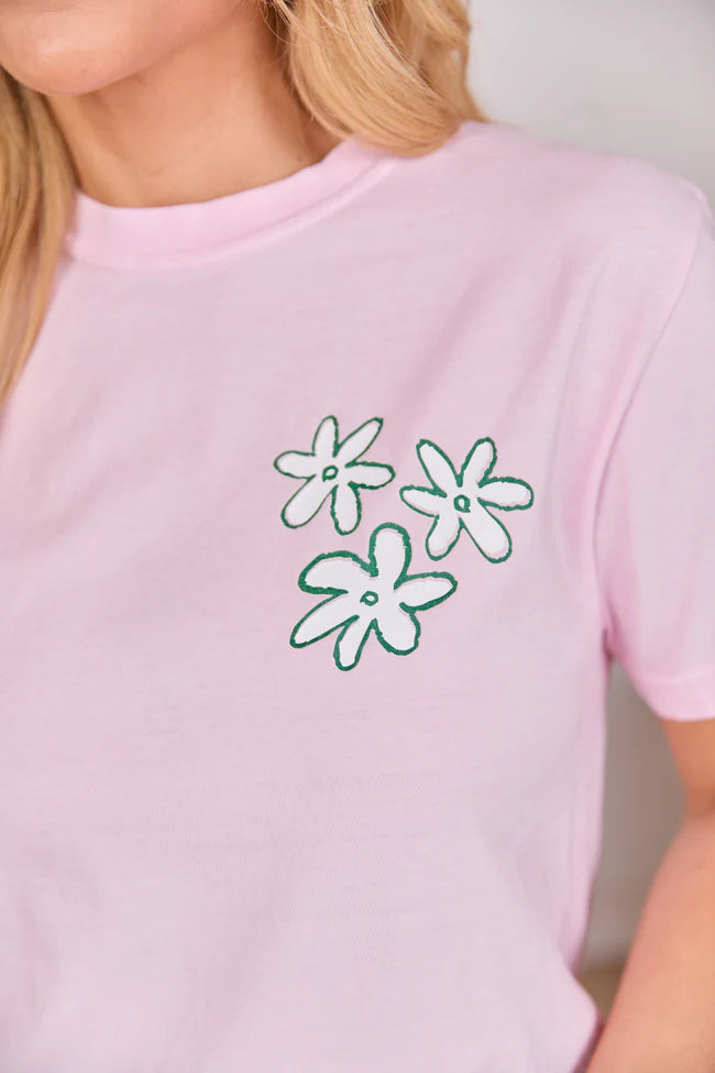 Good Things Happen Light Pink Graphic Tee