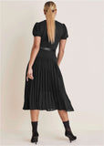 Belted Maxi Dress Jet Black