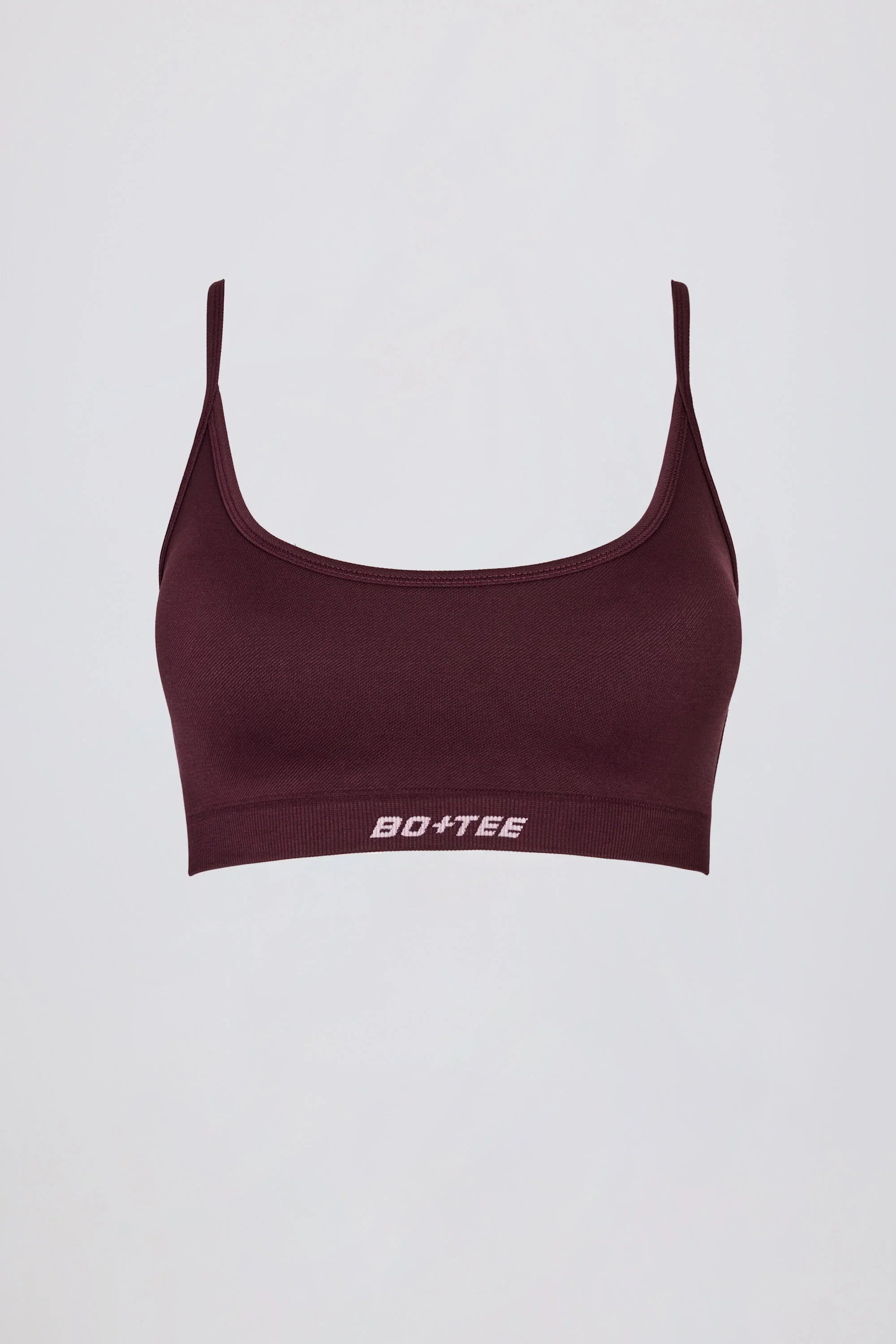 Super Sculpt Seamless Backless Sports Bra in Burgundy