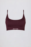 Super Sculpt Seamless Backless Sports Bra in Burgundy