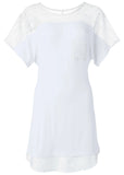 Mesh Trimmed Cover Up Dress White