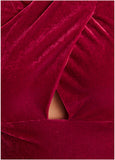 Stretch Velvet Cutout Dress Haute Red