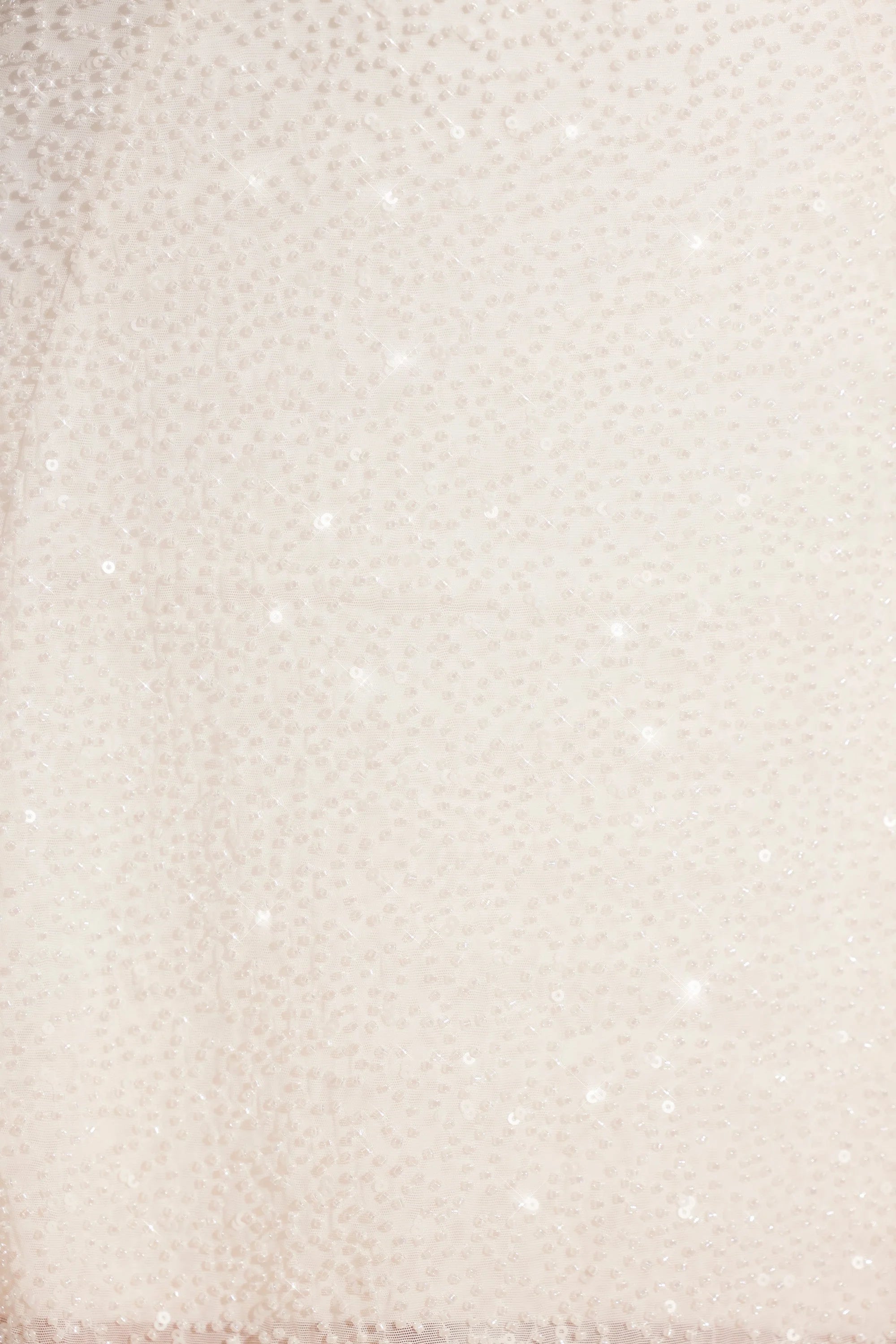 Embellished Asymmetric Neck A Line Mini Dress in White