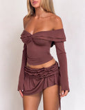 DENALI MINI SKIRT CHOCOLATE