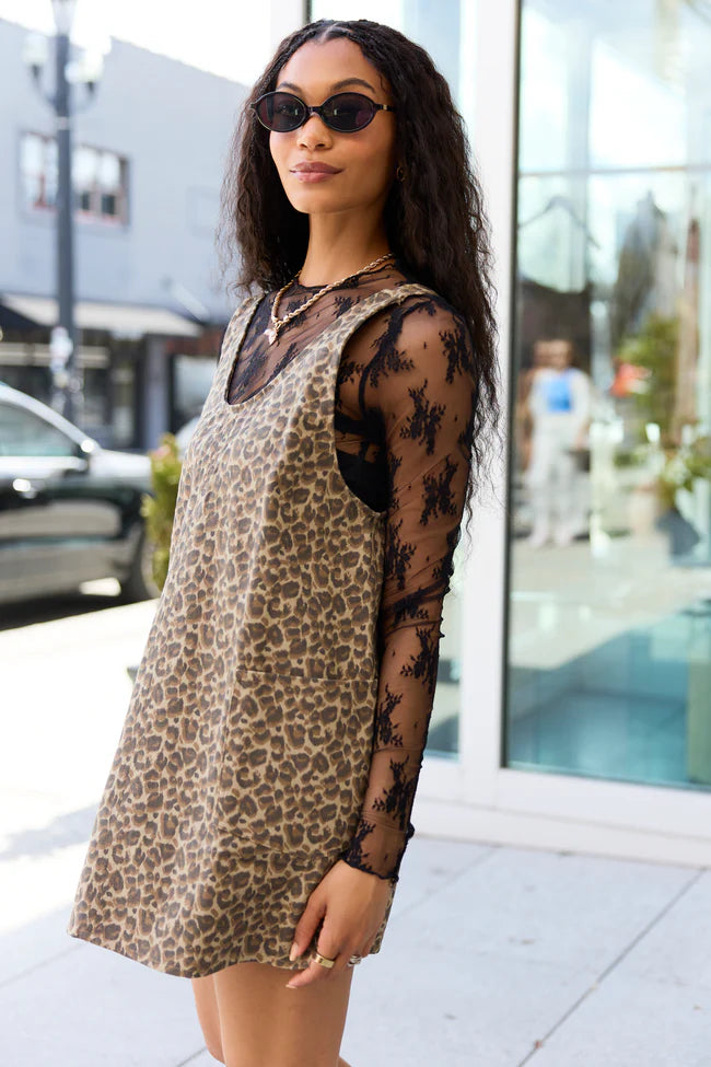 Hazel Leopard Mini Dress