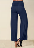 Easy Foldover Pants Navy