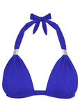 Goddess Push Up Halter Top Cobalt Blue