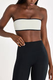 Soft Active Bandeau Sports Bra in Ivory