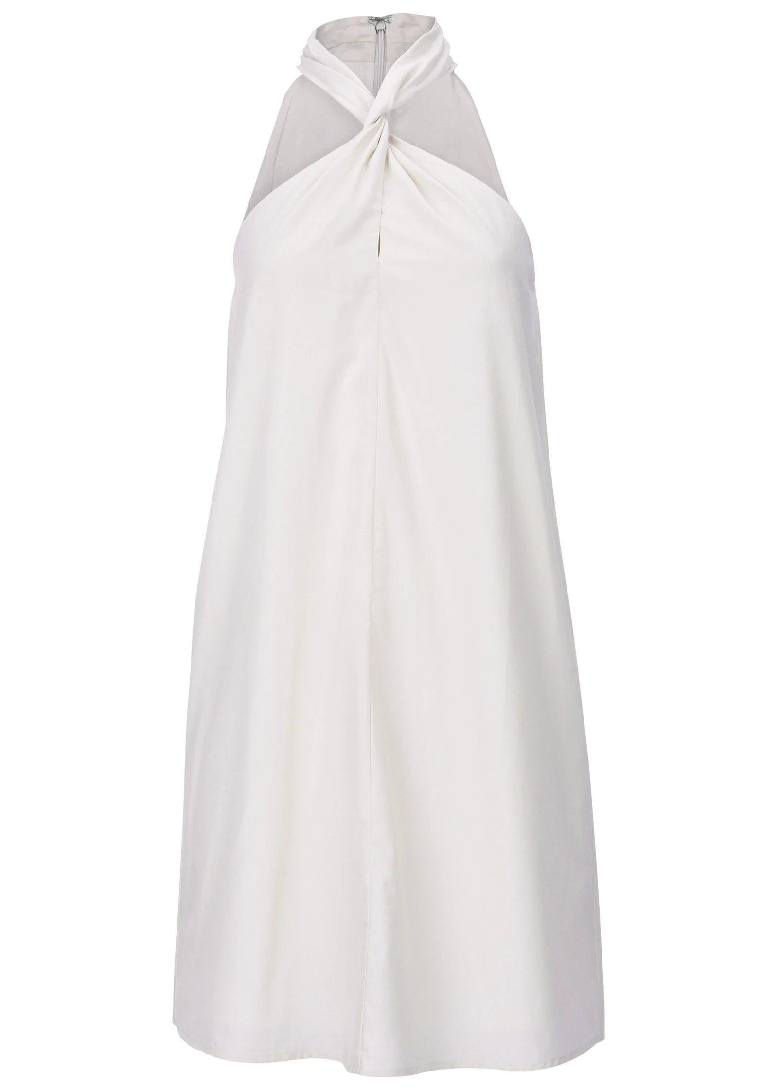 Twist Halter Dress Cloud Dancer