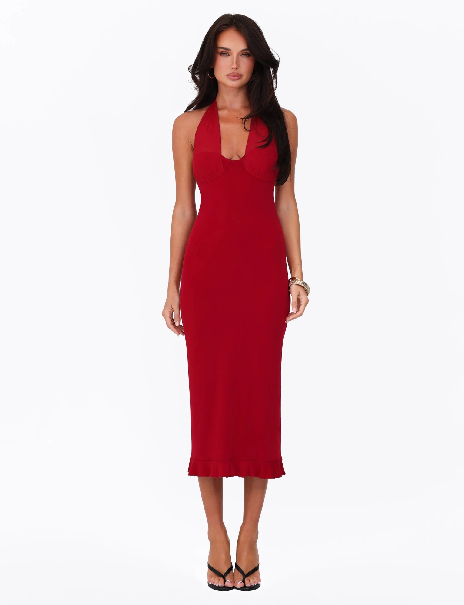 GRANGER MIDI DRESS RED CHERRY RED