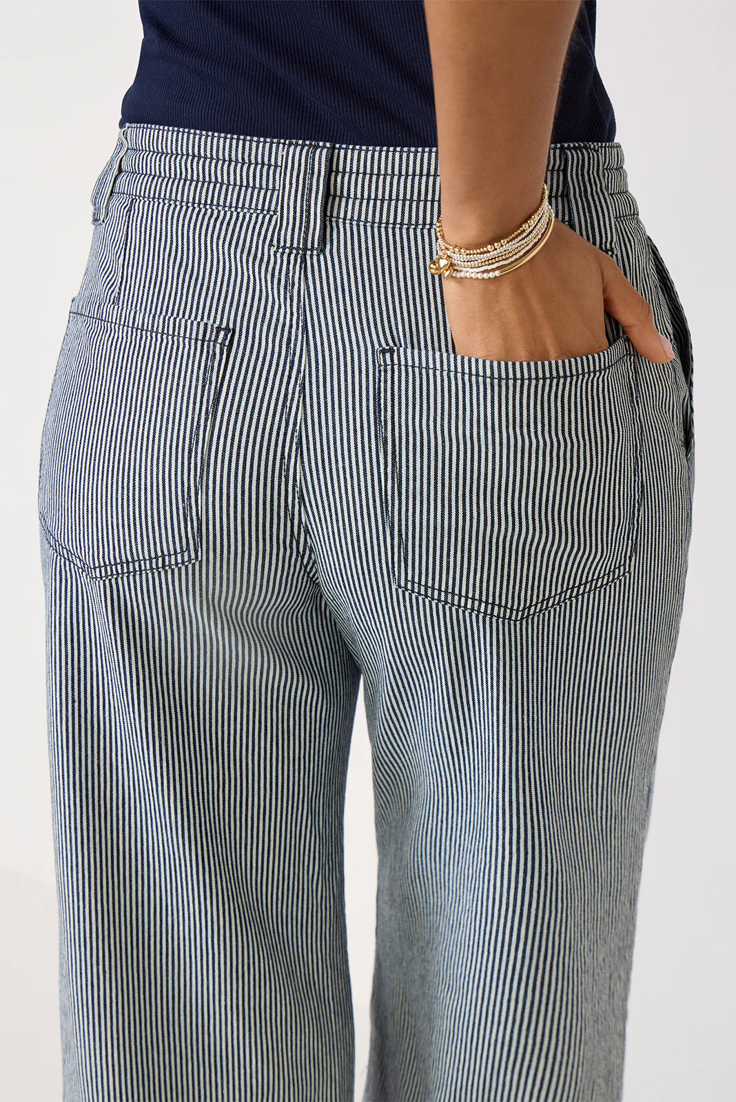 Lily Stripe Cropped Pant