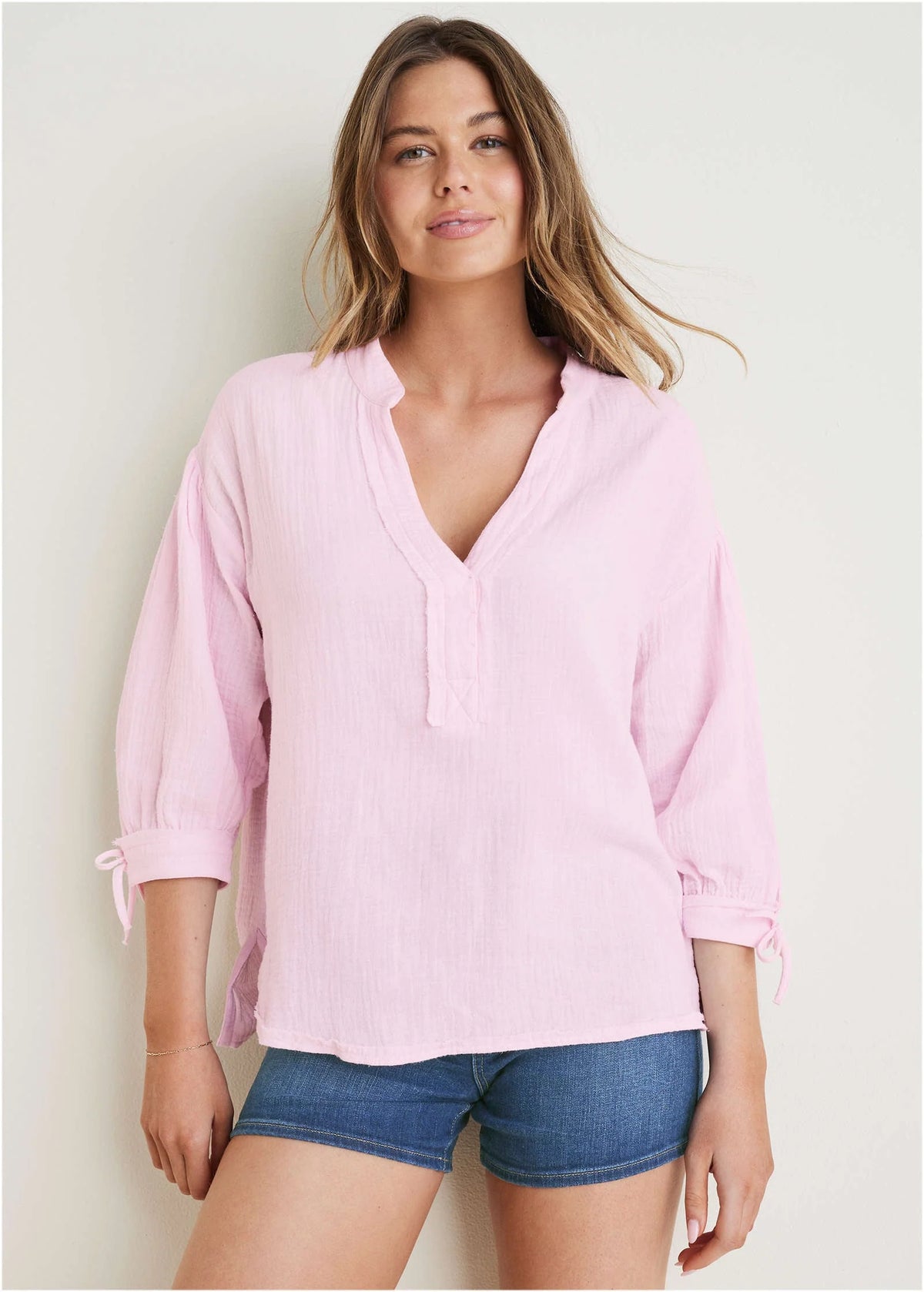 Textured Oversized Blouse Lilac