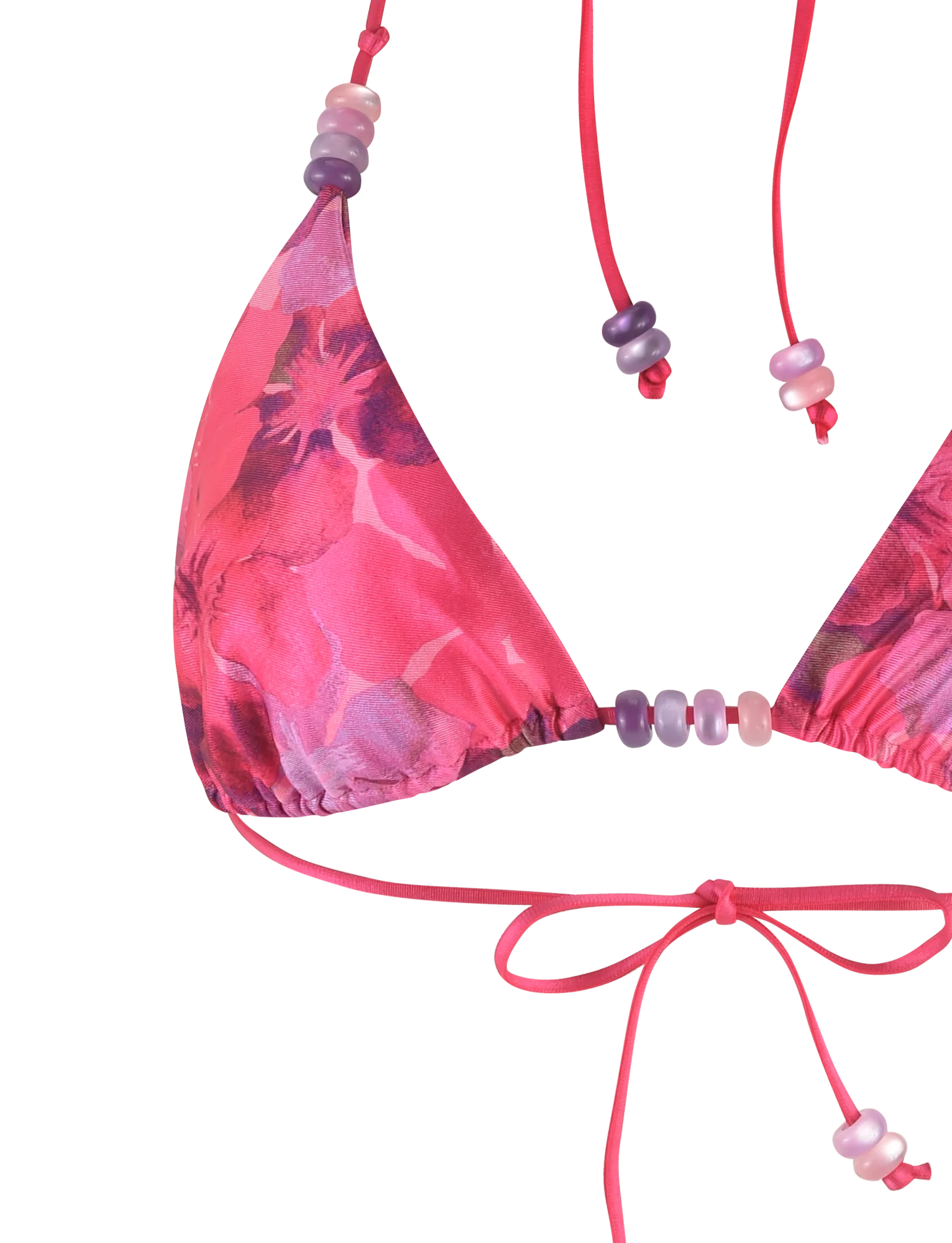 FINLEA BIKINI TOP PINK HIBISCUS