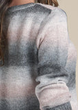 Ombre Stripe Sweater Pink Black