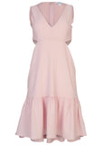 Fluted Satin Mini Dress Lilac