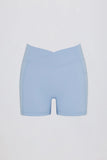 Soft Active Pocket V Waist Mini Shorts in Sky