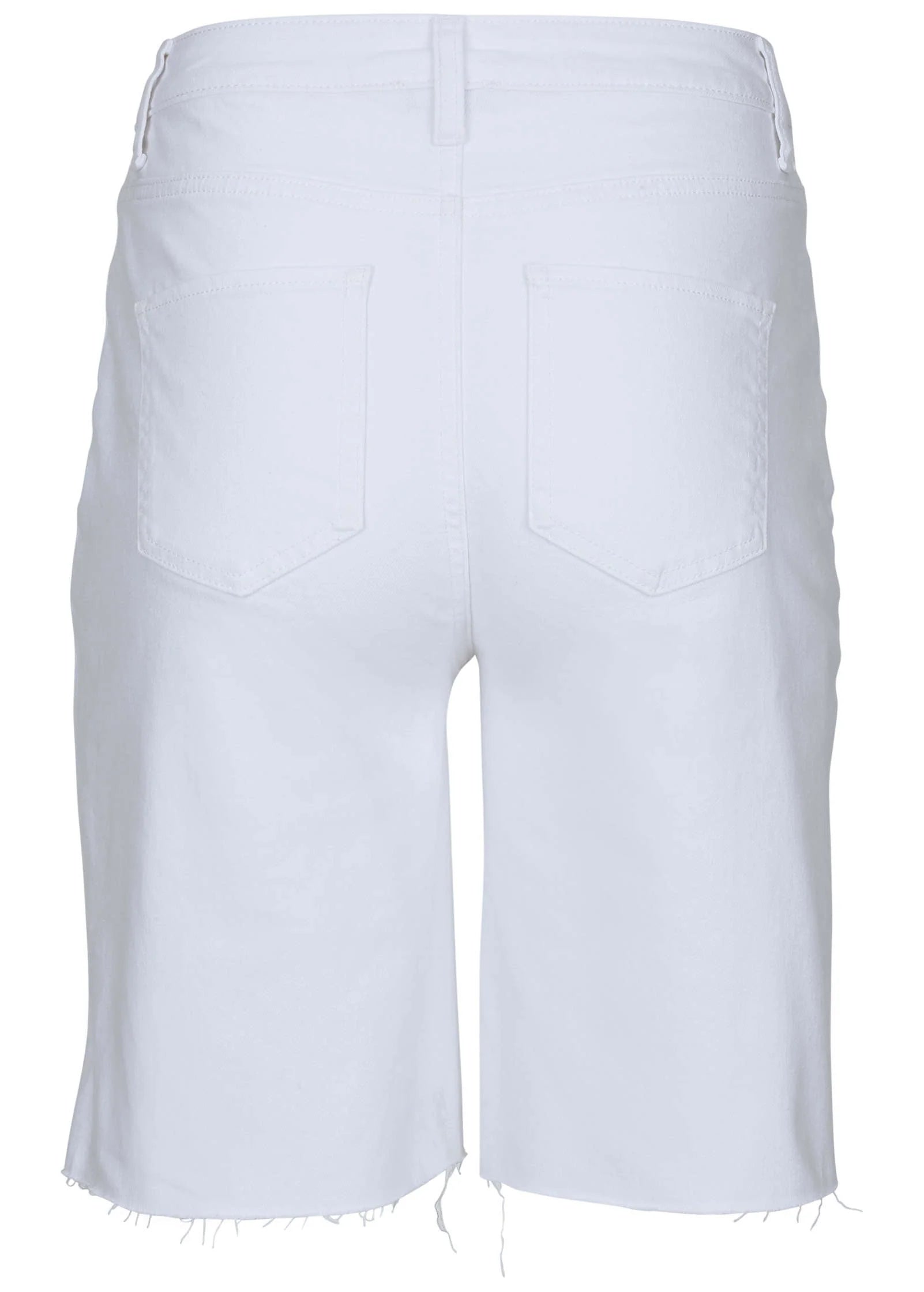 Brooke Denim Bermuda Shorts White