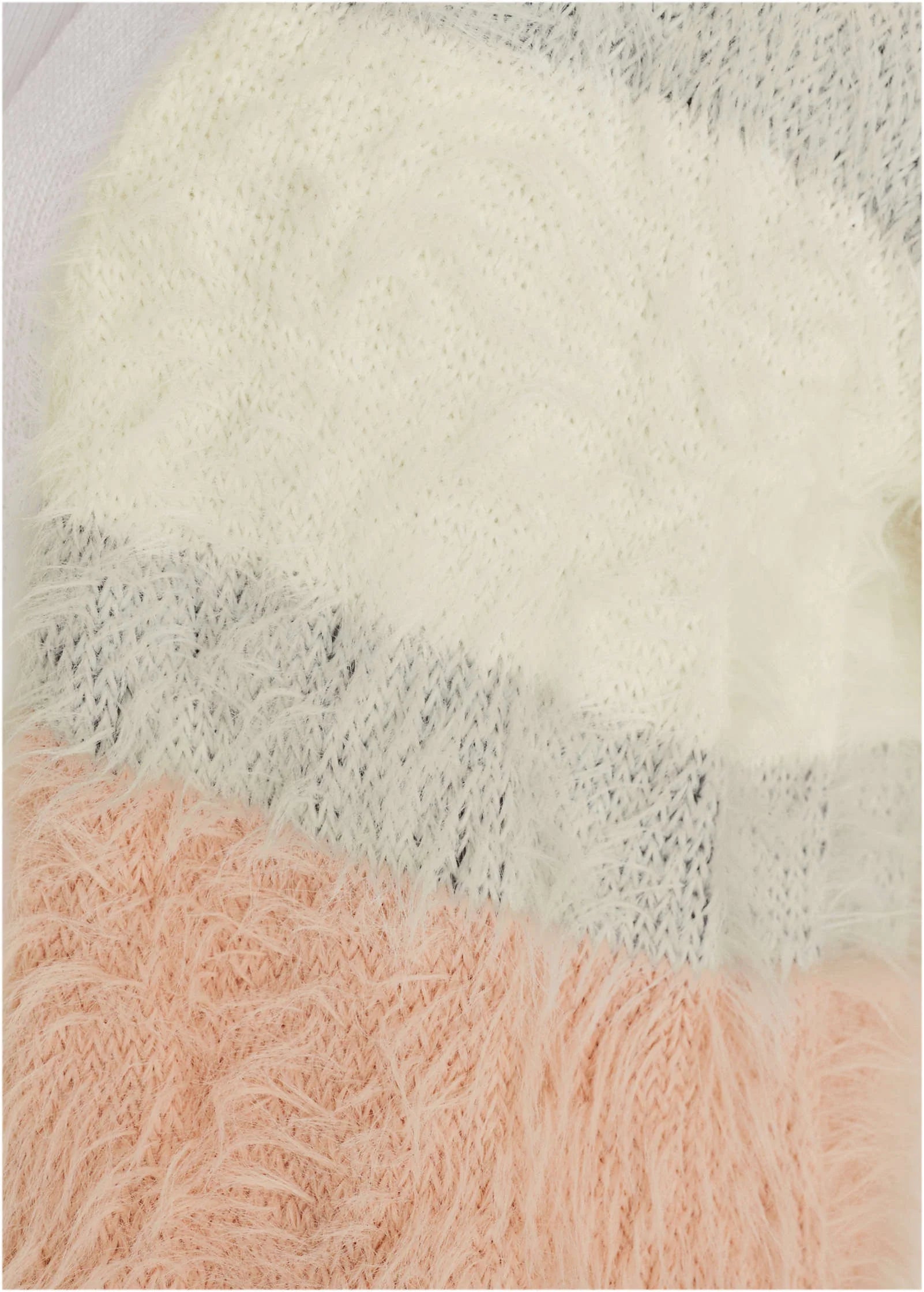 Eyelash Cardigan White Multi