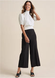 Crop Wide Leg Pants Black