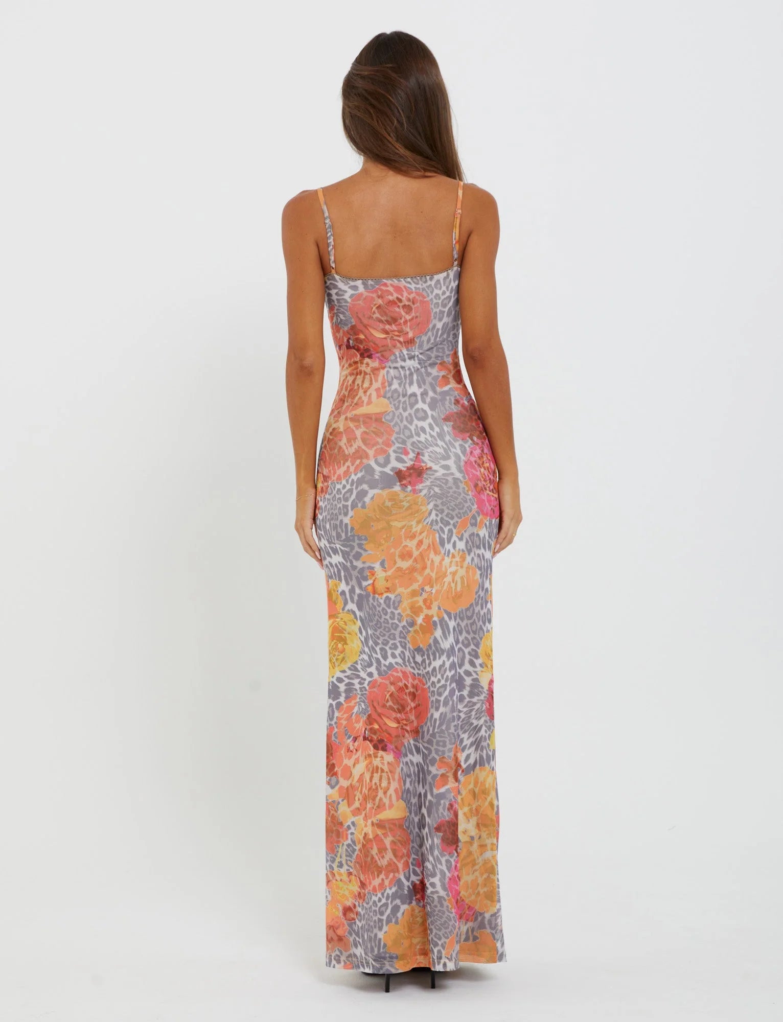 JULIANNA DRESS MULTI LEOPARD ORANGE LEOPARD