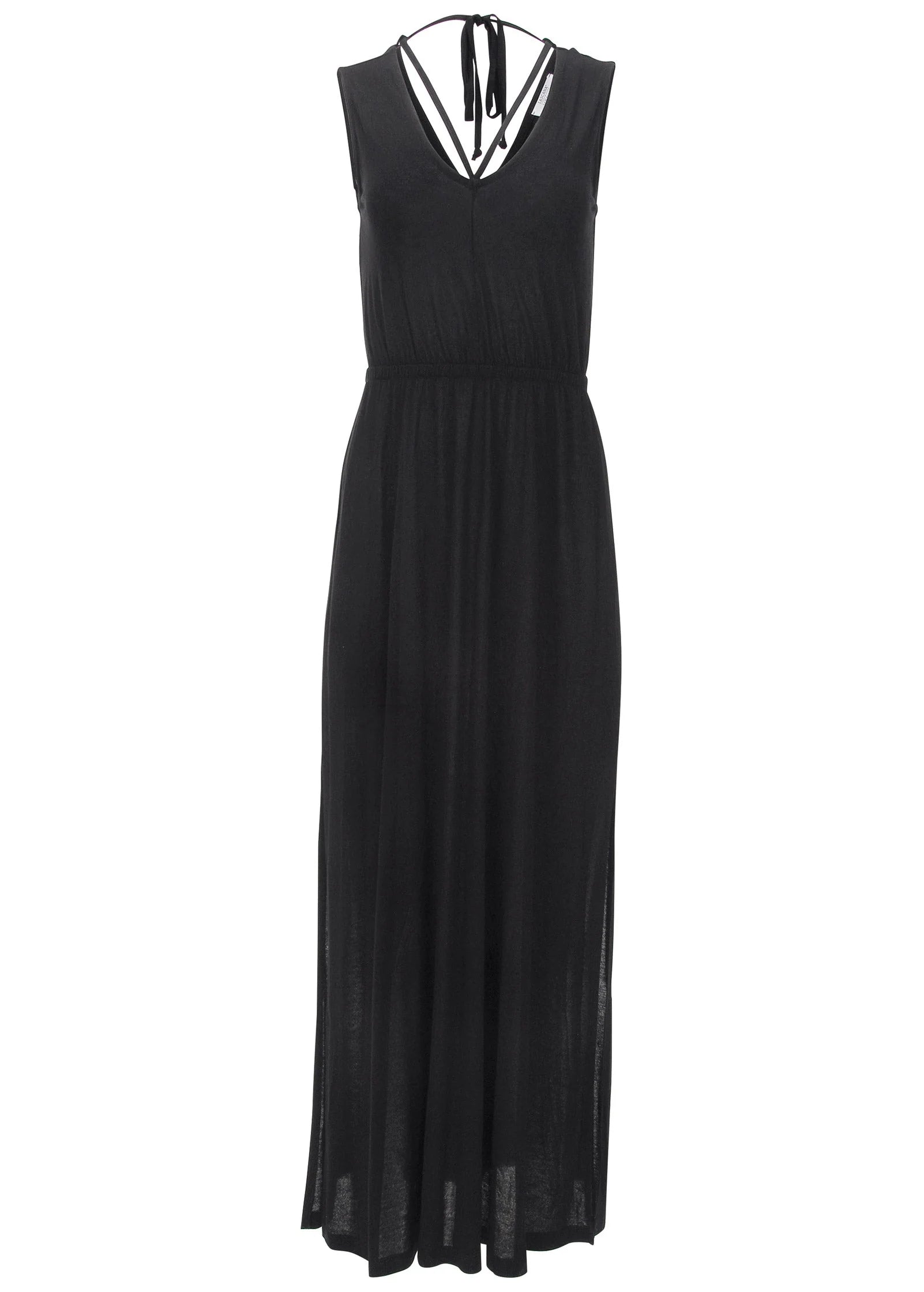 Open Back Maxi Dress Black