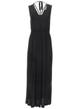 Open Back Maxi Dress Black