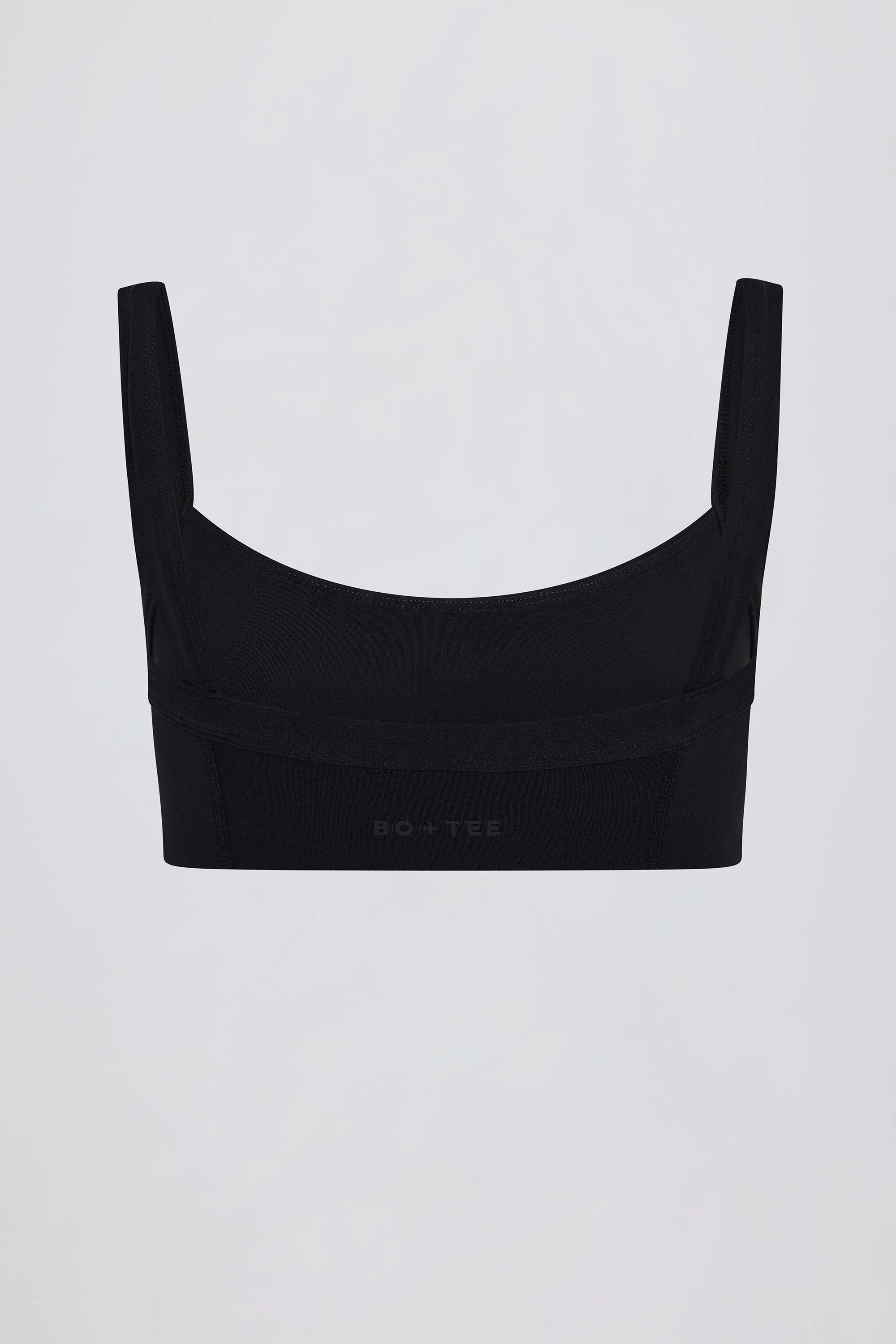 Soft Active Seam Detail Sports Bra in Black