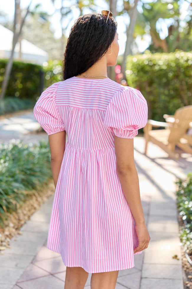 Fern Pink Striped Dress