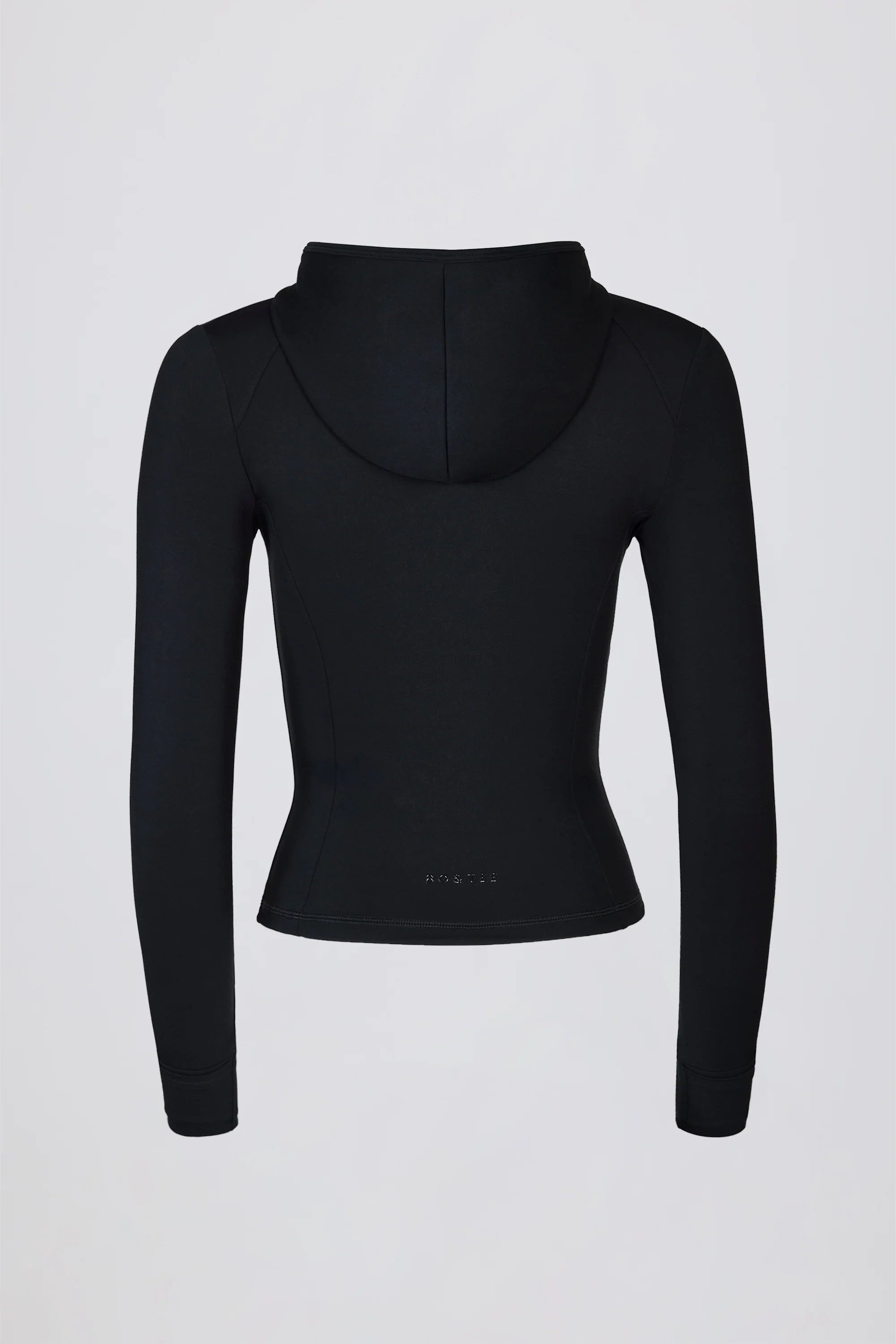 Soft Active Hooded Mid Layer Jacket in Black
