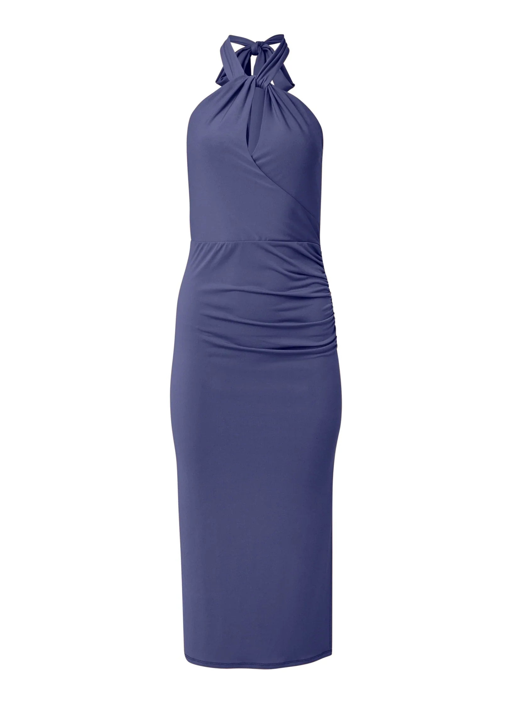 Halter Bodycon Dress Skipper Blue
