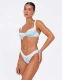 AMARAN BIKINI BOTTOM BLUE FLORAL TAPESTRY