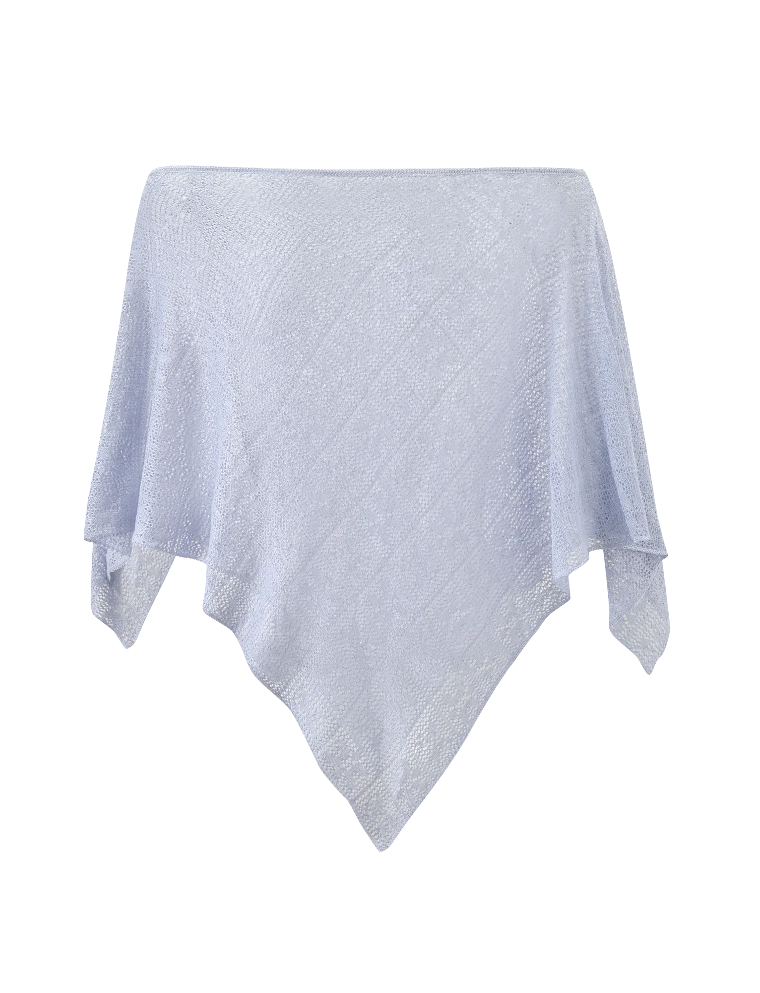 FERN CROCHET PONCHO SILVER
