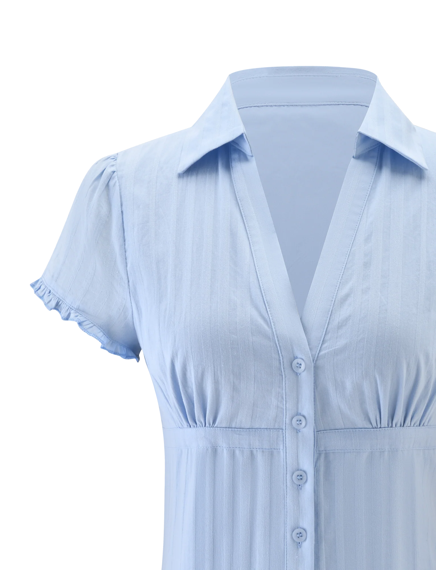 VALERIE SHORT SLEEVE SHIRT BABY BLUE