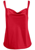 Cowl Neck Tank Red
