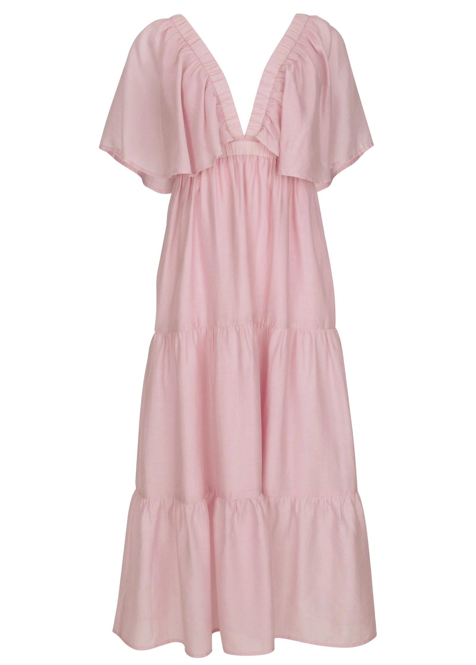 Crinkle Midi Dress Lilac