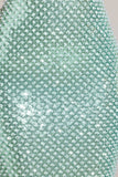 Embellished Cowl Neck Maxi Dress in Aqua Blue