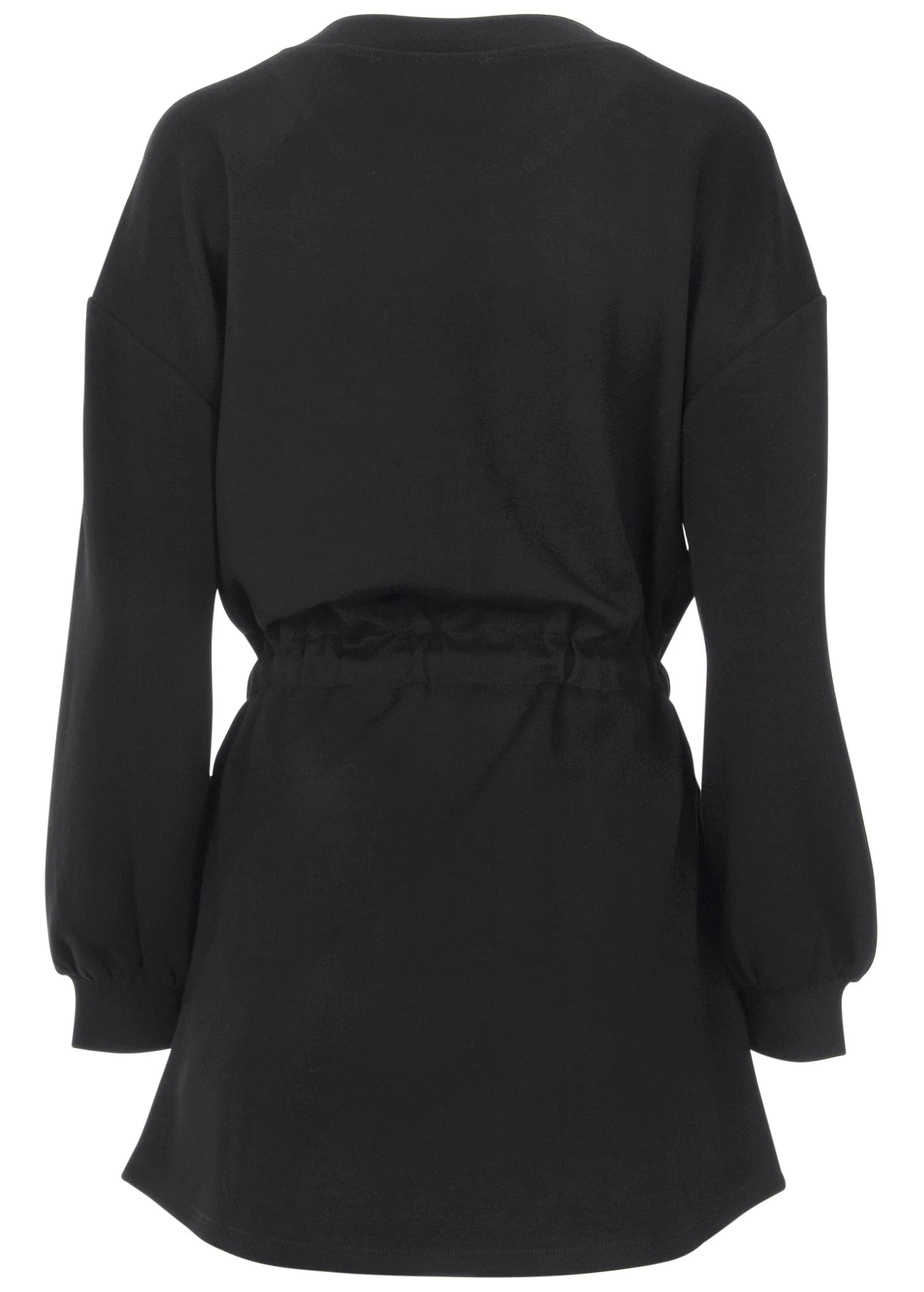 Double Knit Sleeved Dress Jet Black