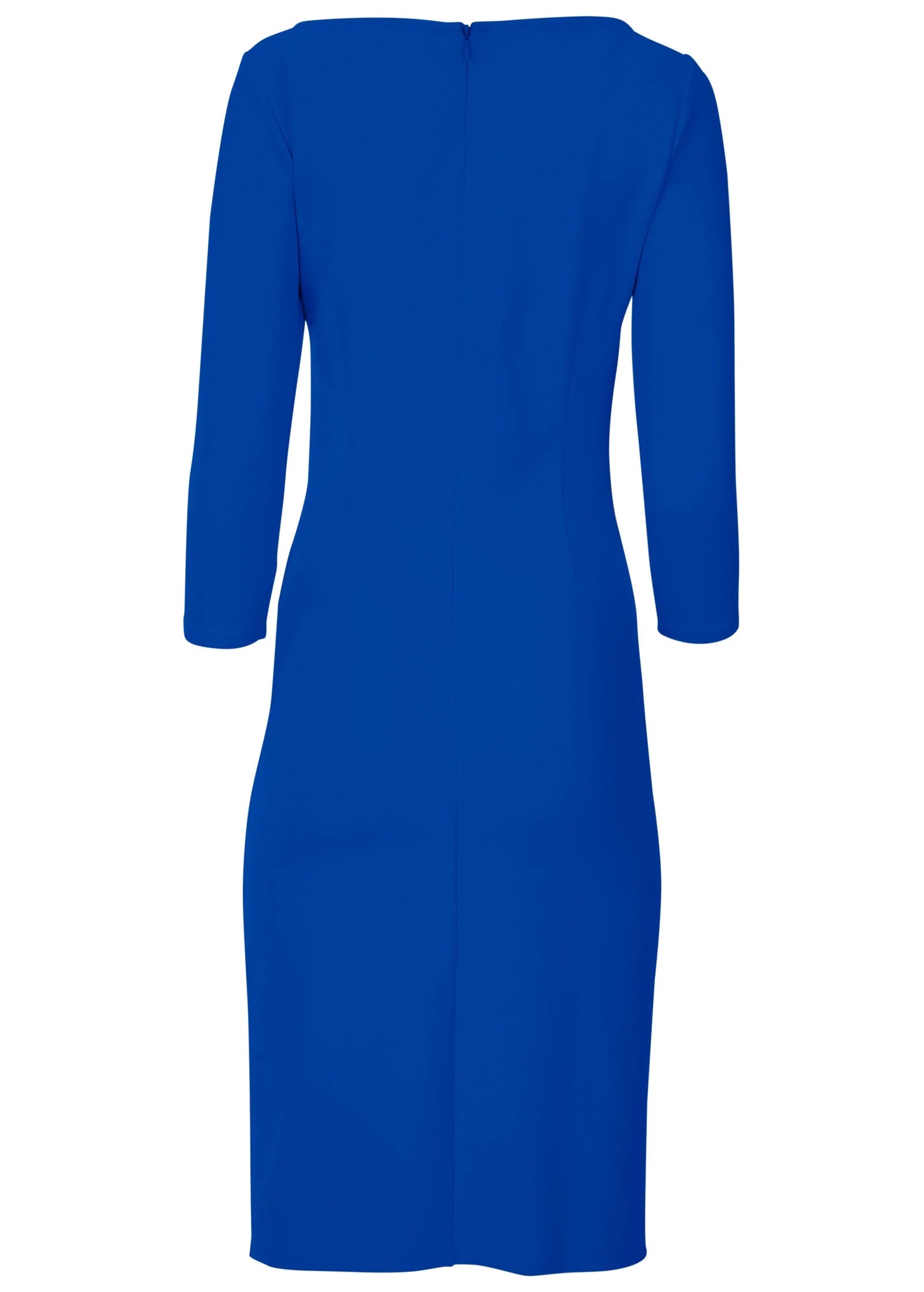Ponte Ruched Dress Blue