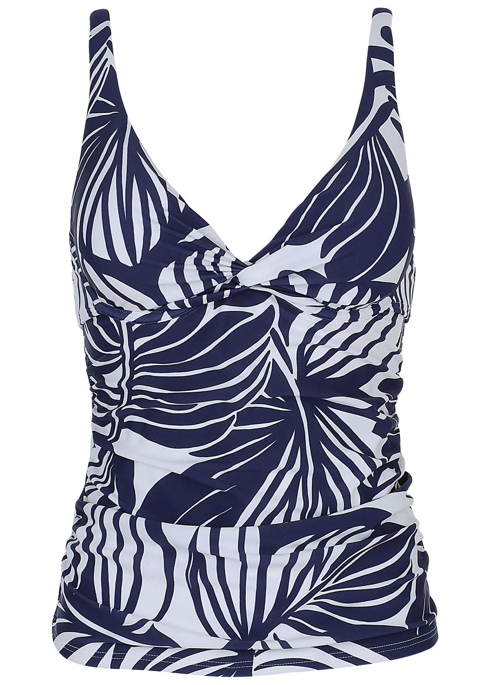 Paros Underwire Tankini Top Contrast Bold Leaves