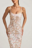 Embellished Scoop Neck Backless Maxi Dress in Ivory