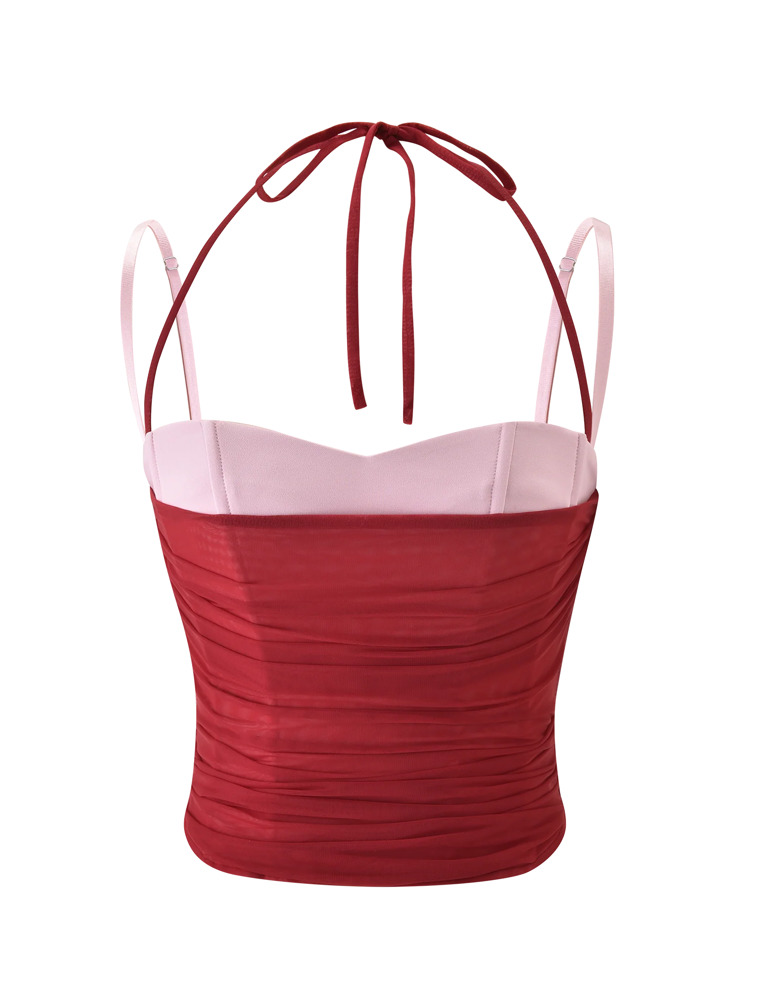 CALINE RUCHED CORSET RED
