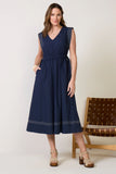 Whitley Contrast Stitch Midi Dress