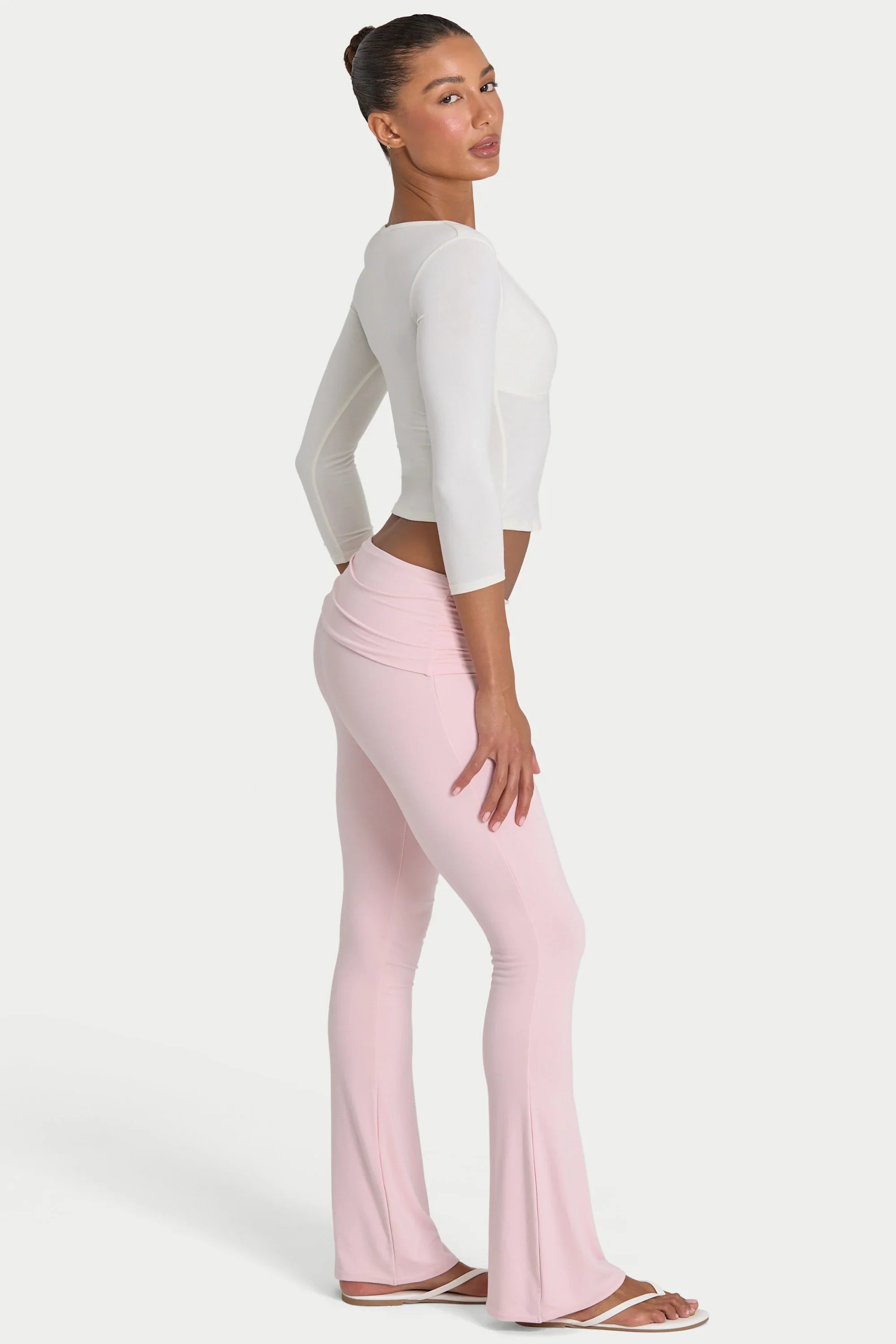 ButterCloud Flared Leggings in Blush