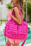 Haylie Fuchsia Petal Pop Quilted Weekender Bag
