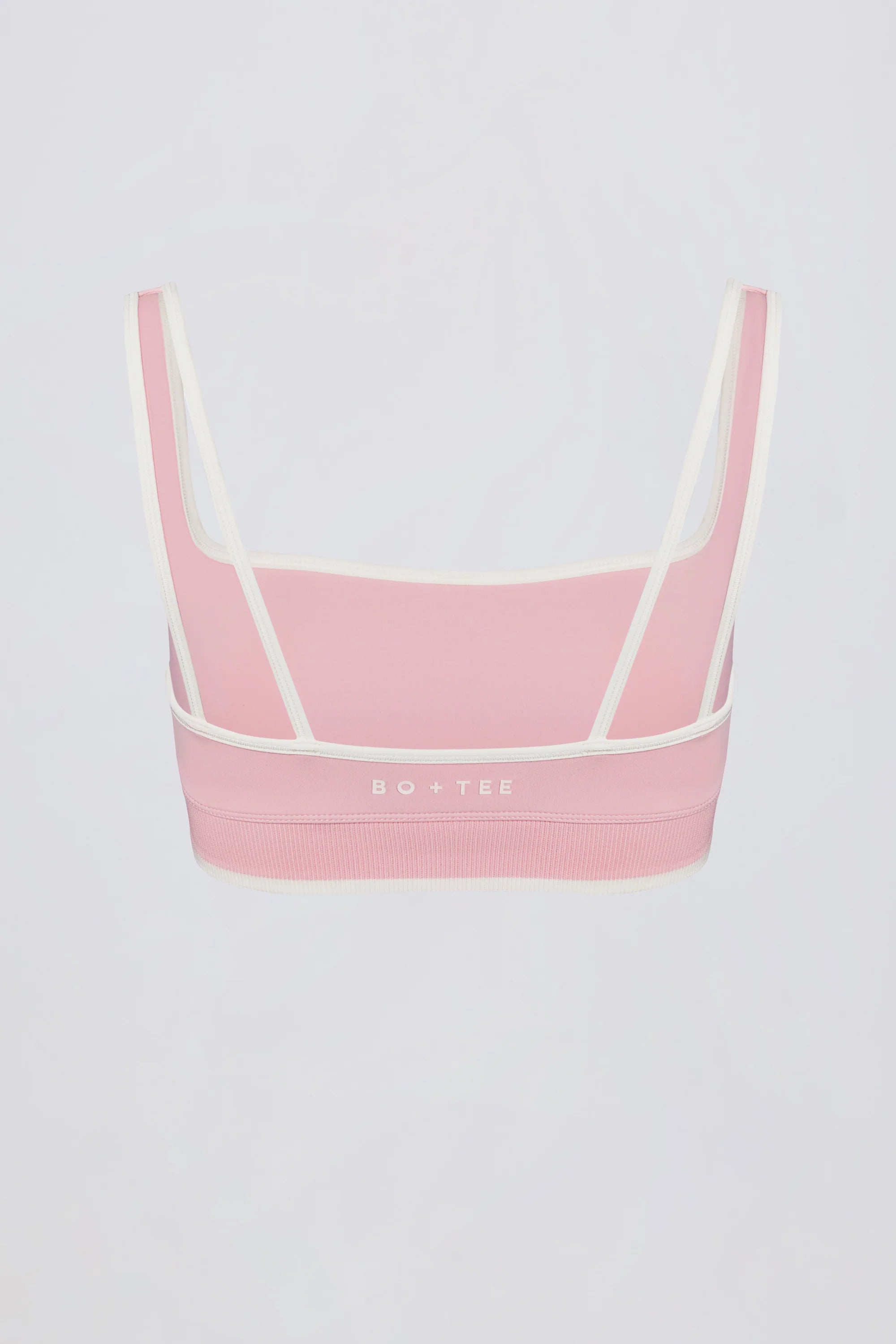 Soft Active Contrast Sports Bra in Powder Pink